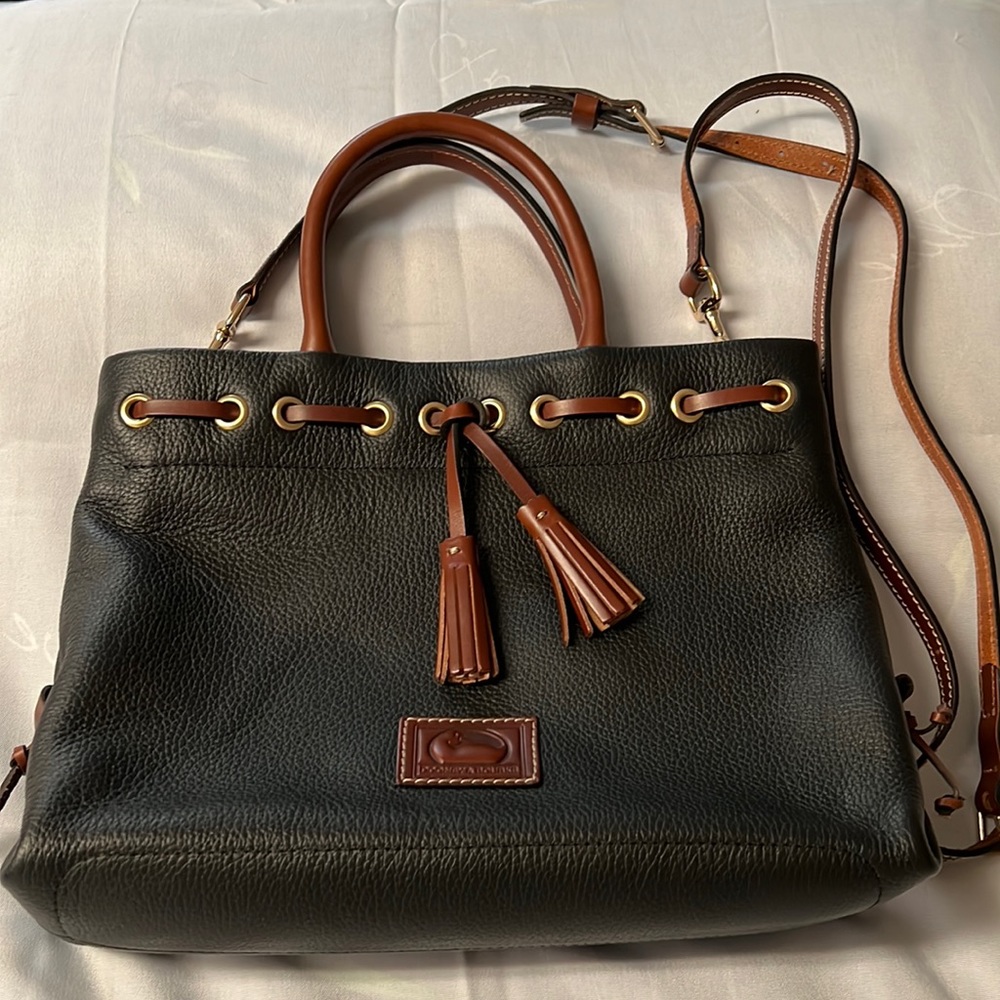 Dooney & Bourke Black and Brown Satchel